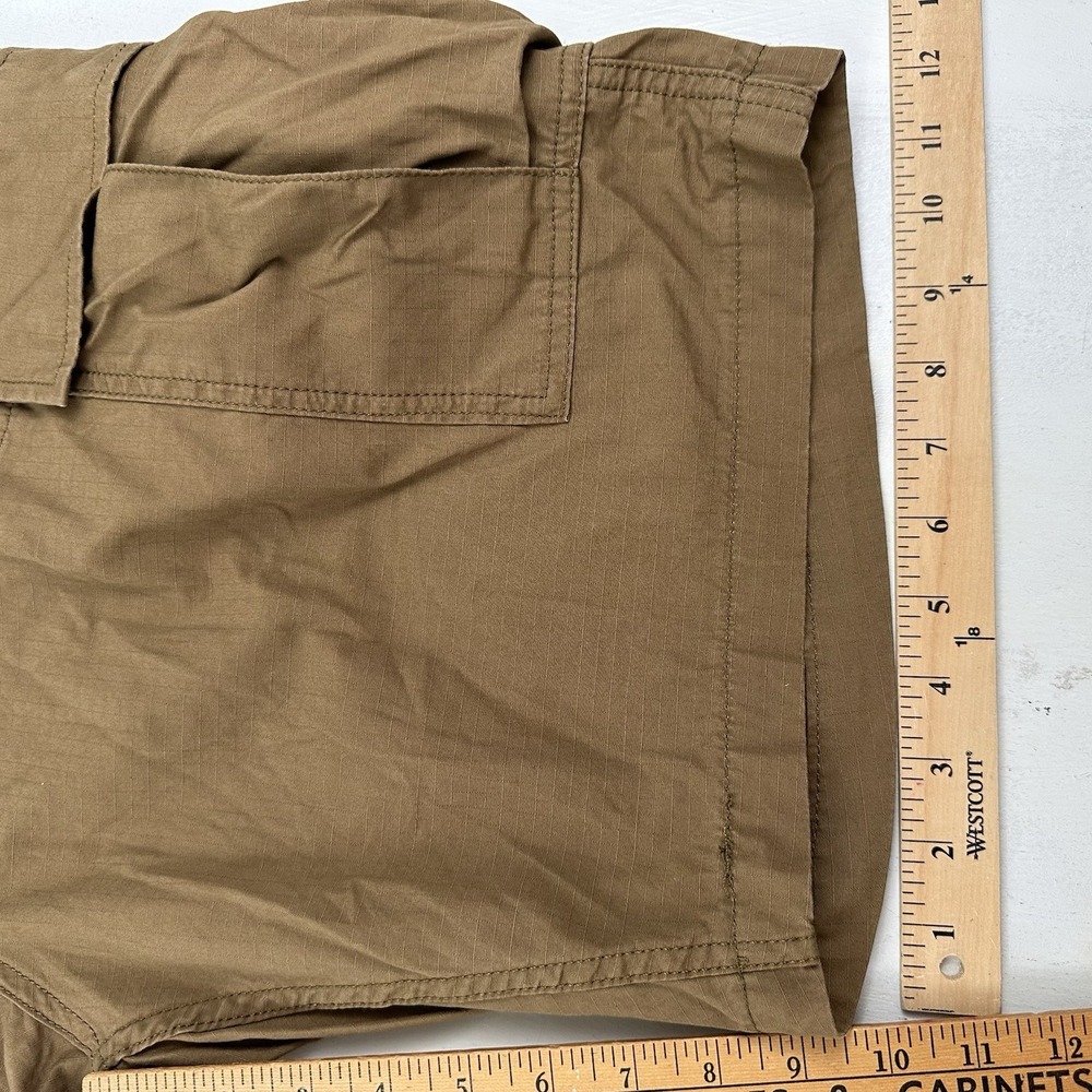 Levi's Ripstop Cargo Shorts Mens 40x10 Brown Khaki Military Skater White‎ Tab - Picture 2 of 15